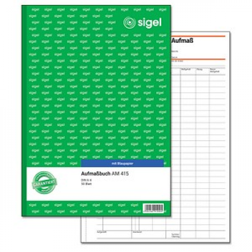 SIGEL Aufmaßbuch Formularbuch AM415