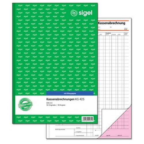 SIGEL Kassenabrechnung Formularbuch KG425