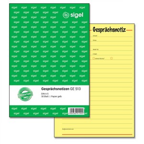 SIGEL Gesprächsnotiz Formularbuch GE513