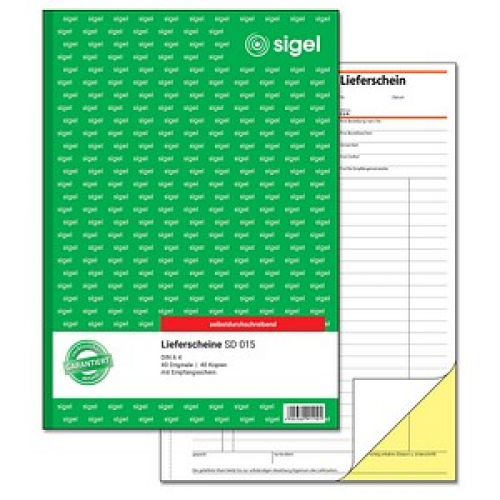 SIGEL Lieferschein mit Empfangsschein Formularbuch SD015