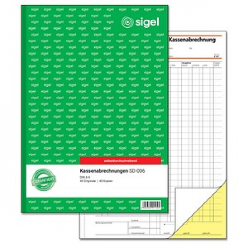 SIGEL Kassenabrechnung Formularbuch SD006