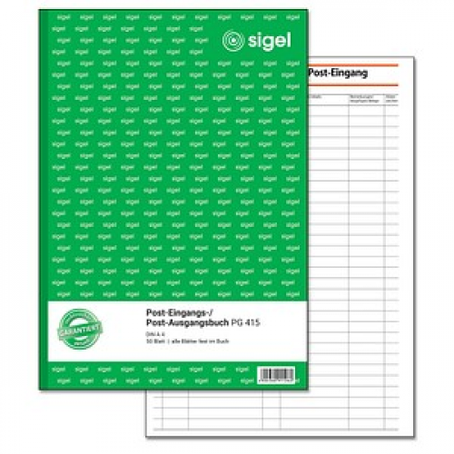 SIGEL Post-Eingang-/Ausgangsbuch Formularbuch PG415