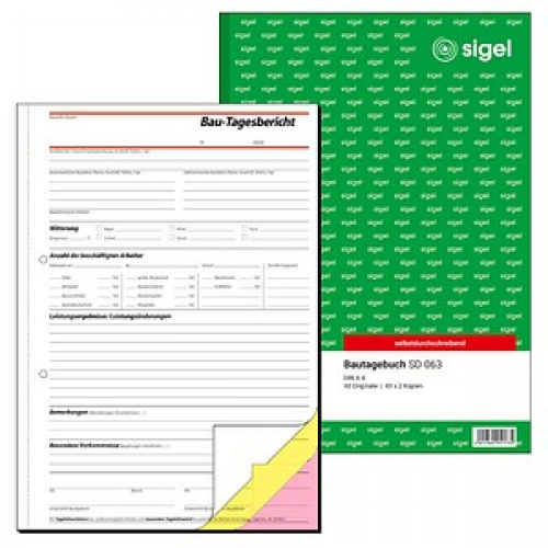 SIGEL Bautagebuch Formularbuch SD063