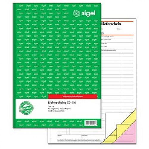 SIGEL Lieferschein mit Empfangsschein Formularbuch SD016