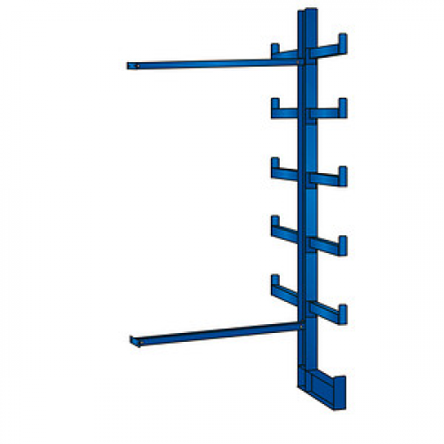 SCHULTE Anbau-Schwerlastregal K1000 14481 enzianblau 125,0 x 50,0 x 200,0 cm