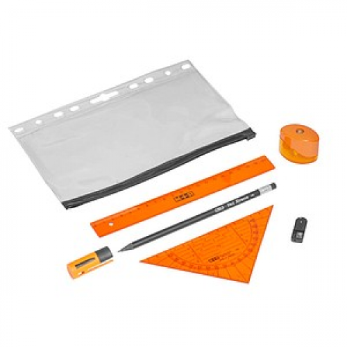 M + R Schreibset Schule neonorange orange