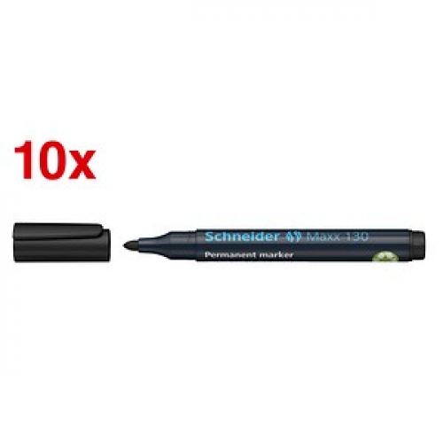 Schneider Maxx 130 Permanentmarker schwarz 1,0 - 3,0 mm, 10 St.