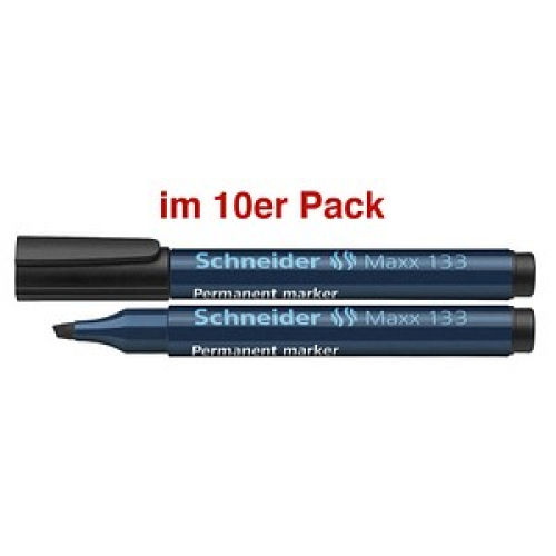 Schneider Maxx 133 Permanentmarker schwarz 1,0 - 4,0 mm, 10 St.