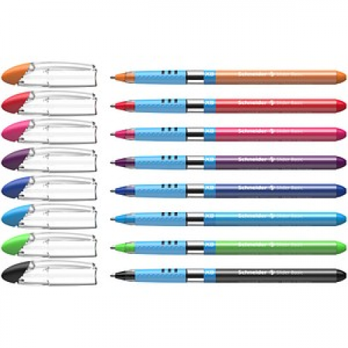 Schneider Kugelschreiber Slider Basic farbsortiert Schreibfarbe farbsortiert, 8 St.