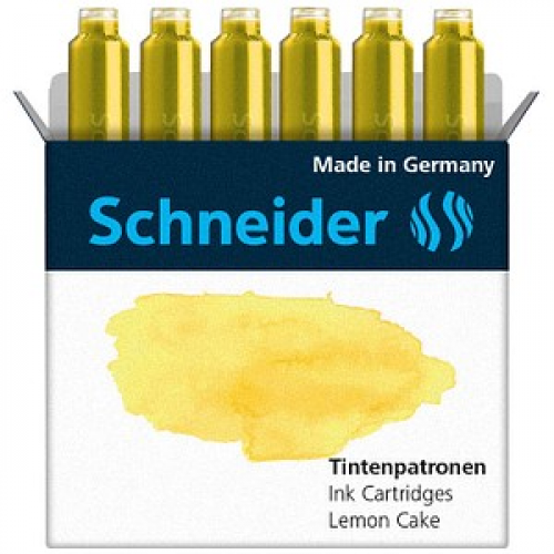 Schneider Pastell Tintenpatronen für Füller Lemon Cake 6 St.