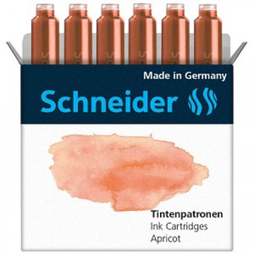 Schneider Pastell Tintenpatronen für Füller apricot 6 St.