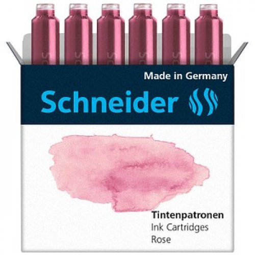 Schneider Pastell Tintenpatronen für Füller Rose 6 St.