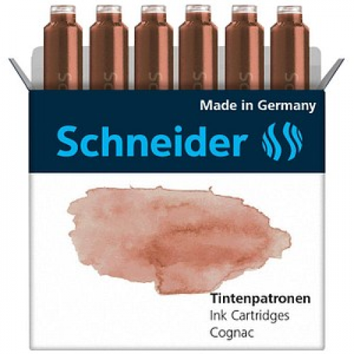 Schneider Pastell Tintenpatronen für Füller cognac 6 St.