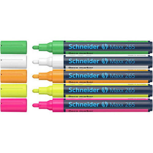 Schneider Maxx 265 Kreidemarker farbsortiert 2,0 - 3,0 mm, 5 St.