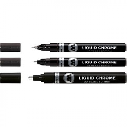 MOLOTOW LIQUID CHROME™ Acrylstifte-Set chrom 3 St.