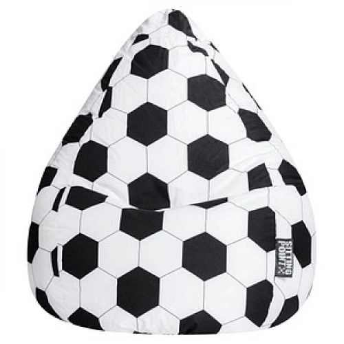 SITTING POINT BeanBag Fussball XL Sitzsack schwarz, weiß