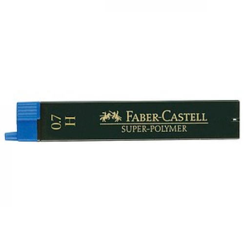 FABER-CASTELL SUPER-POLYMER Feinminen-Bleistiftminen schwarz H 0,7 mm, 12 St.