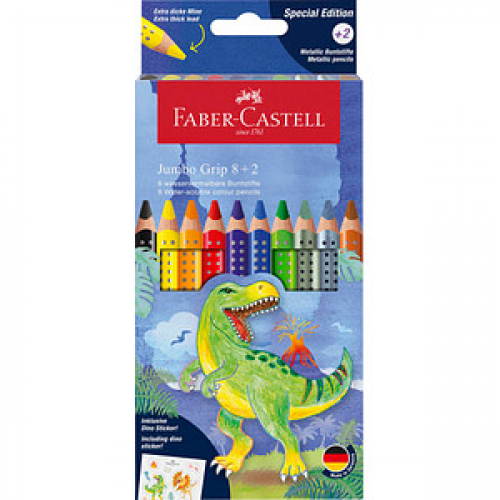 FABER-CASTELL Jumbo Grip Buntstifte farbsortiert, 10 St.