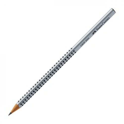 FABER-CASTELL GRIP 2001 Bleistift 2H silber, 1 St.