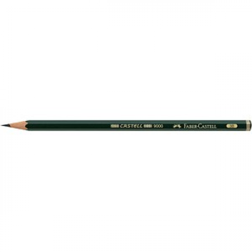 FABER-CASTELL 9000 Bleistift 3B grün, 1 St.