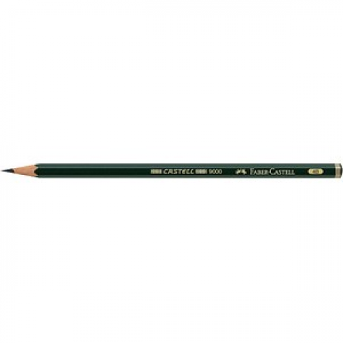 FABER-CASTELL 9000 Bleistift 4B grün, 1 St.