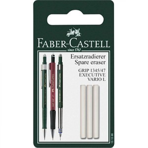 3 FABER-CASTELL Radiergummis für Bleistifte