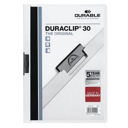 25 DURABLE Klemmhefter DURACLIP  weiß