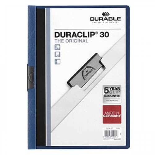 25 DURABLE Klemmhefter DURACLIP  dunkelblau