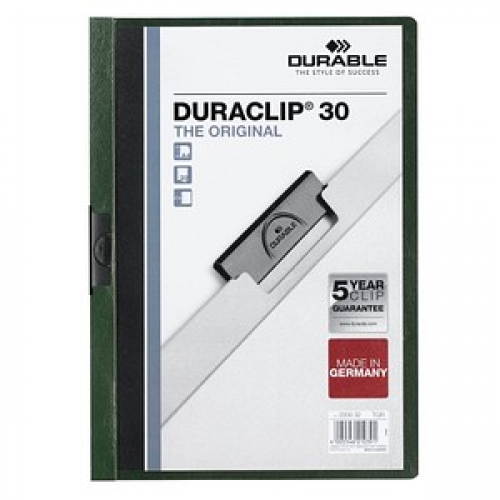 25 DURABLE Klemmhefter DURACLIP  dunkelgrün