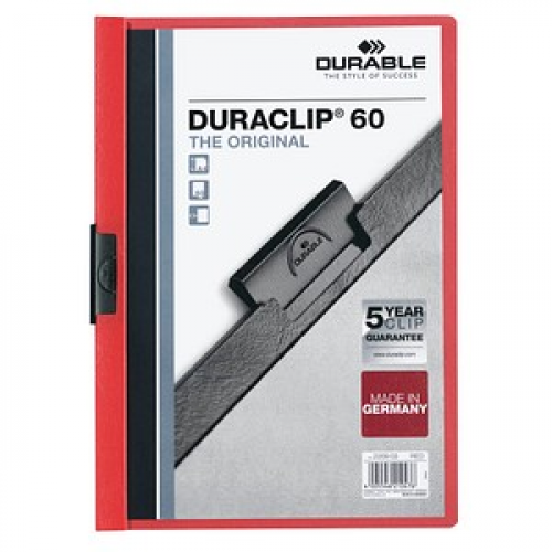 25 DURABLE Klemmhefter DURACLIP  rot