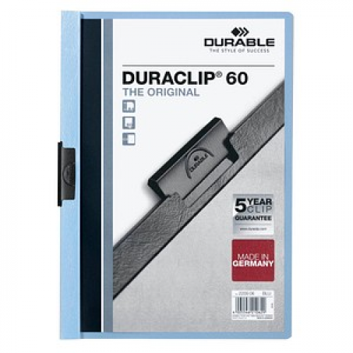 25 DURABLE Klemmhefter DURACLIP  hellblau