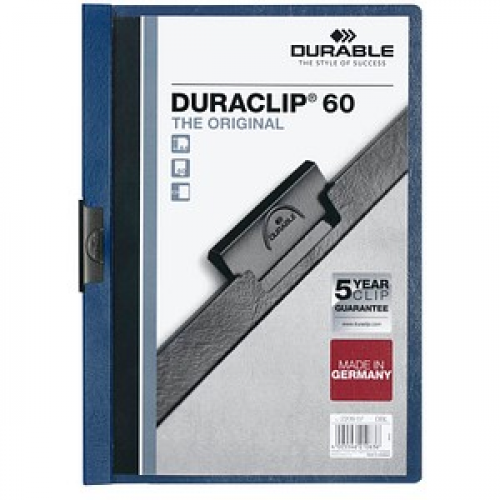 25 DURABLE Klemmhefter DURACLIP  dunkelblau