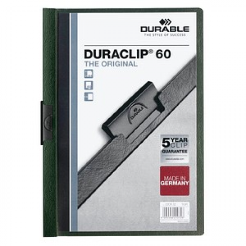 25 DURABLE Klemmhefter DURACLIP  dunkelgrün