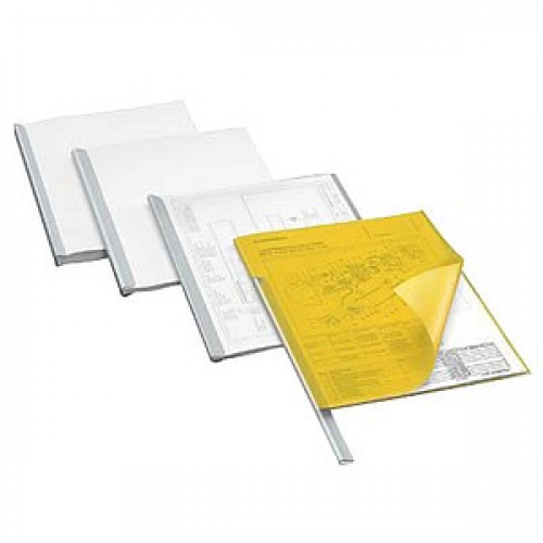 25 DURABLE Klemmschienen transparent DIN A4 90 Blatt