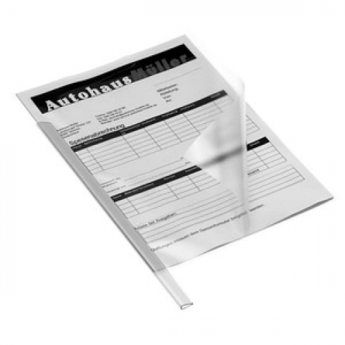 50 DURABLE Klemmschienen transparent DIN A4 60 Blatt