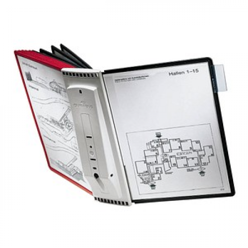 DURABLE Wand-Sichttafelsystem SHERPA® WALL 10  563100 DIN A4 farbsortiert mit 10 St. Sichttafeln