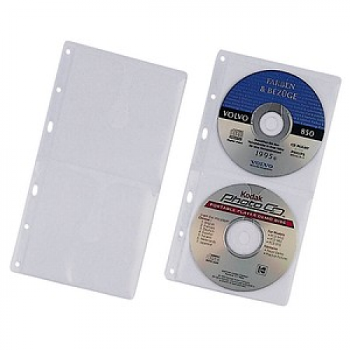 DURABLE 2er CD-/DVD-Hüllen Cover S abheftbar transparent, 5 St.