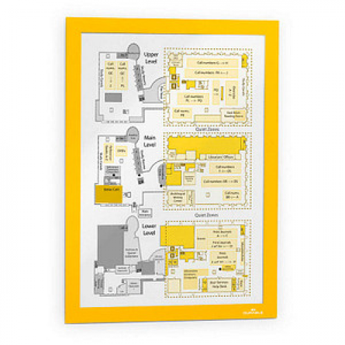 DURABLE Magnetrahmen DURAFRAME® MAGNETIC A4 gelb A4, 5 St.