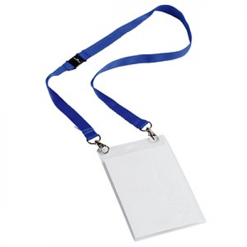 10 DURABLE EVENT Namensschilder mit Textilband 10,5 x 14,8 cm