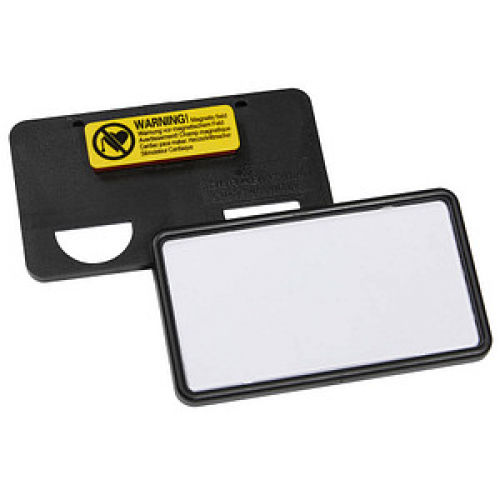 25 DURABLE Clip-Card Namensschilder mit Magnet 7,5 x 4,0 cm