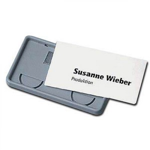 25 DURABLE Clip-Card Namensschilder mit Magnet 7,5 x 4,0 cm