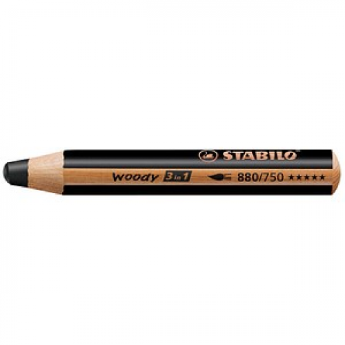 STABILO woody 3 in 1 Buntstift schwarz, 1 St.