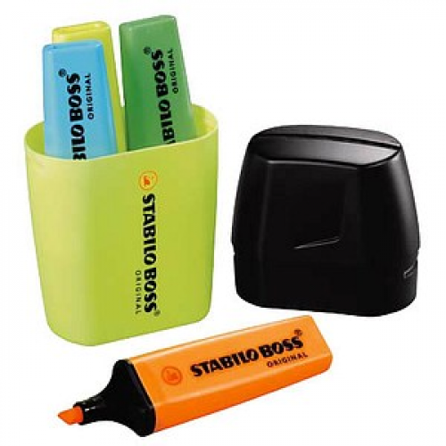 STABILO BOSS ORIGINAL Textmarker farbsortiert, 4 St.