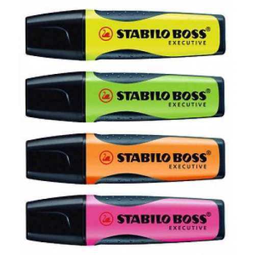 STABILO BOSS EXECUTIVE Textmarker farbsortiert, 4 St.