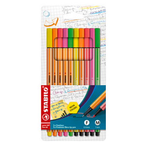STABILO point 88 und pen 68 Malset farbsortiert, 10 St.