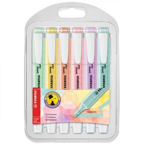 STABILO swing cool Pastel Textmarker farbsortiert, 6 St.