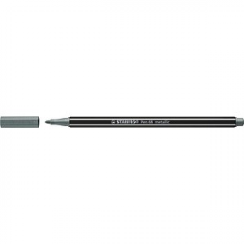 STABILO Pen 68 metallic Filzstift silber, 1 St.