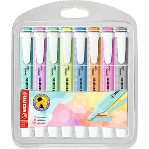 STABILO swing cool Pastel Textmarker farbsortiert, 8 St.