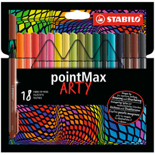 STABILO pointMax ARTY Filzstifte farbsortiert, 18 St.