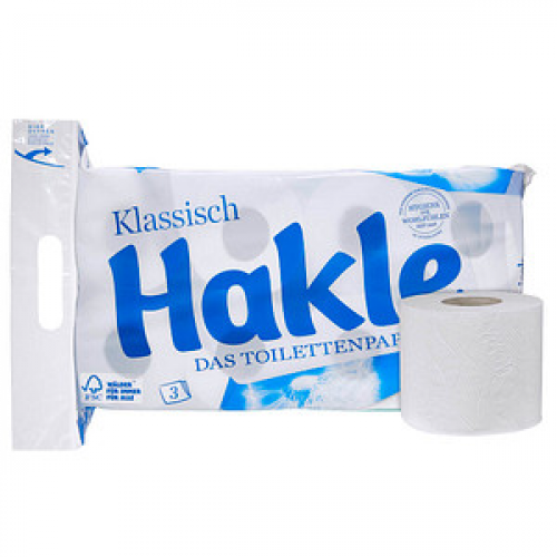 Hakle Toilettenpapier Klassisch 3-lagig, 8 Rollen